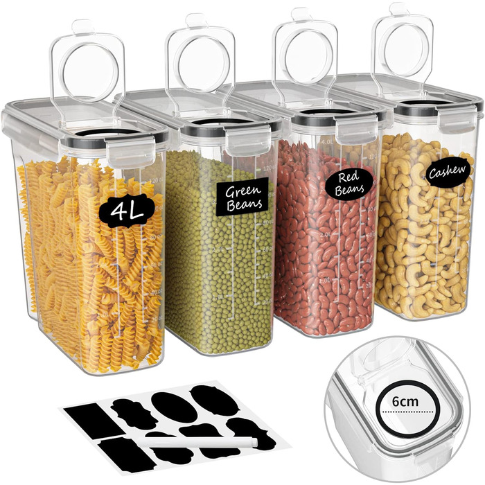 Набір ємностей для зберігання 4 л, 4 предмети Withosent