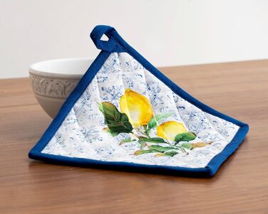 Рукавички для духовки Maison d&39 Hermine, Прихватки для каструль, 100 бавовна, термостійкі кухонні рукавички, рукавички для духовки (19 x 33 см) та прихватки для каструль (20 x 20 см) для приготування їжі, Morzine - Рукавички для духовки (19 x 33 см) та 