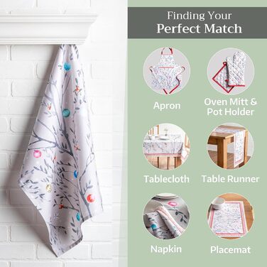 Набір із 3 багатоцільових кухонних рушників Барних рушників День подяки/Різдво (50 см x 70 см) (10 - Різдвяні казки, 50 x 70 см (Набір із 3 шт.)), 39 Hermine Noel