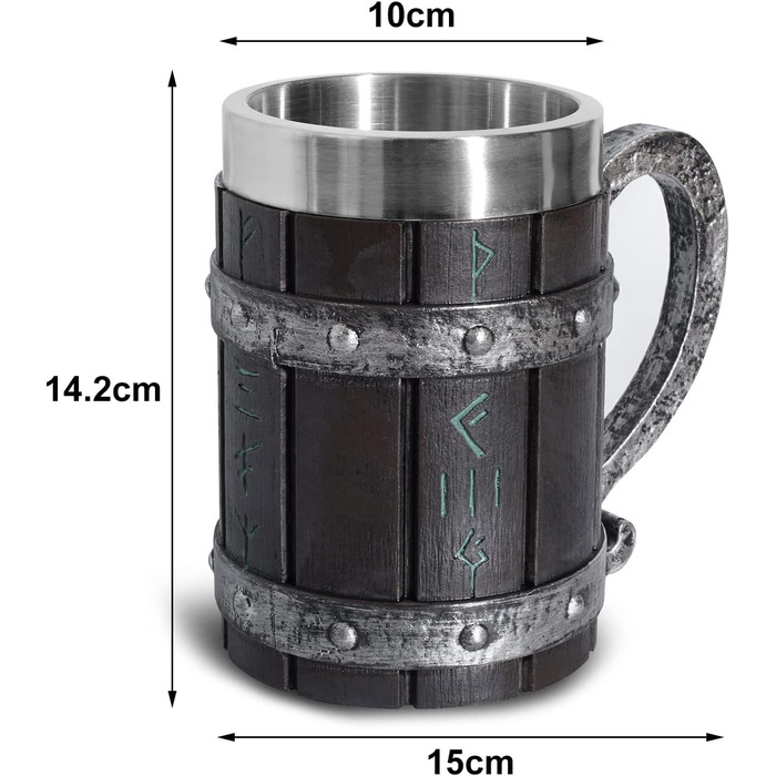 Термокухоль для пива 550 мл Viking Rune VOSSOT