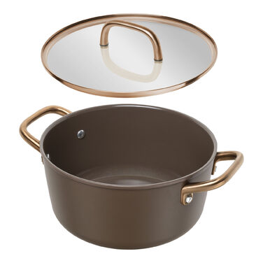 Каструля зі скляною кришкою 24 см, коричнева Milano Zwilling