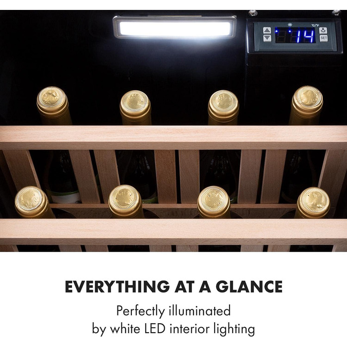 Винний холодильник до 12 пляшок чорний Klarstein