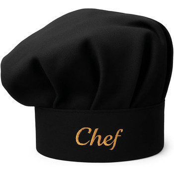 Шеф-кухар капелюх чорний Pet-Jos