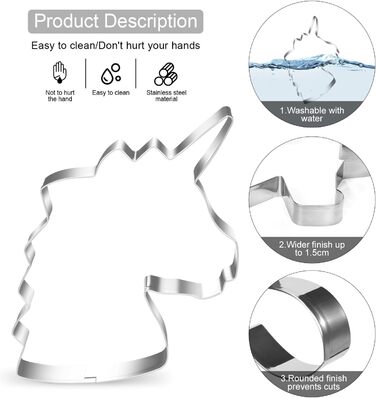 Різдвяні формочки для печива, набір формочок для печива гном Санта Клаус, формочка для печива з нержавіючої сталі у формі лося, формочка для печива з 4 головами лося, подарункові формочки для печива для випікання помадних тортів (барвиста тема A2)