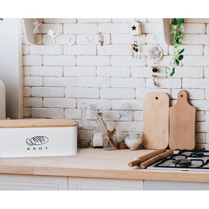 Хлібниця з кришкою 42 х 23 х 16 см білий Theo&Cleo