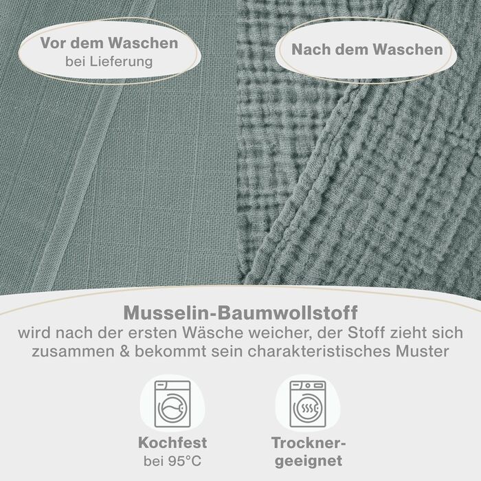 Набір рушників для дітей 10 шт. 70 х 70 см сланцево-зелений Laleni