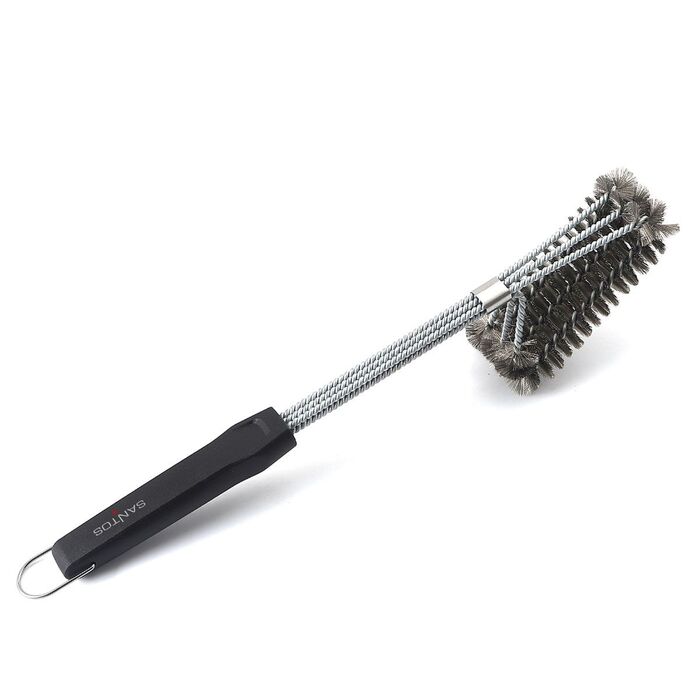 Щетка для гриля трехрядная, нержавеющая сталь, 45 см Santos