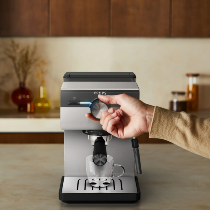 Кофеварка эспрессо Krups XP381810 OPIO GREY (7076116)