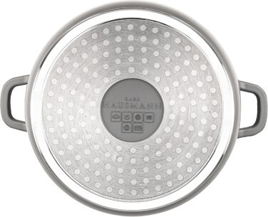 Набір з 2 каструль 6 та 10 л з кришками, сірий KARL HAUSMANN