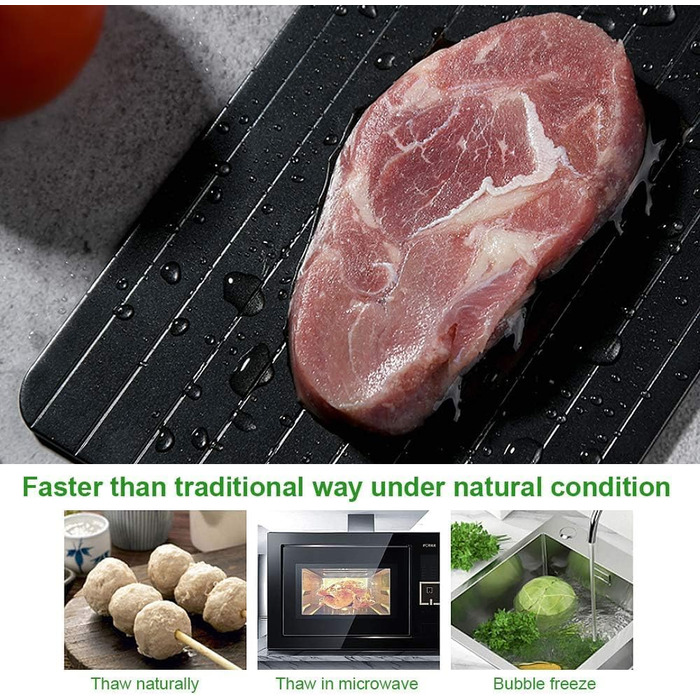 Дошка для розморожування продуктів 23 х 16,7 см, чорний Lrocotanc