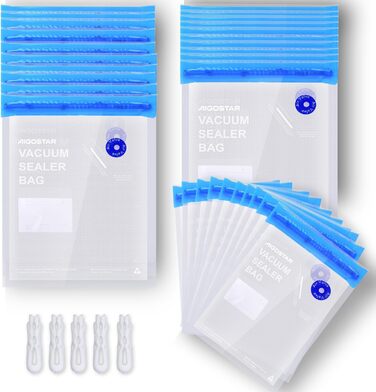 Вакуумні пакети 30 пакетів 16 x 22/21 x 22/20 x 25 см Aigostar