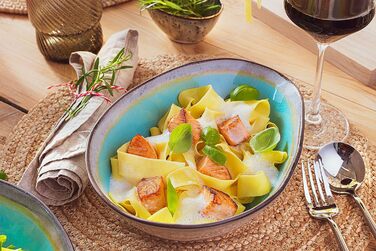 Співачка Набір десертних мисок Capri, набір десертних мисок з кераміки з 4 предметів, ємність 450 мл (набір чаш для макаронів 4 шт.)