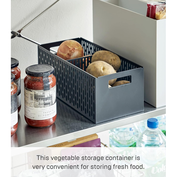 Штабельований овочевий кошик для овочів Yamazaki, пластиковий, чорний, один розмір один розмір чорний