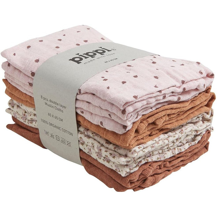 Набір із 8 тканинних рушників для дітей PIPPI