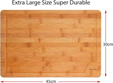 Дошка обробна 45 x 30 x 2 см бамбукова Harcas