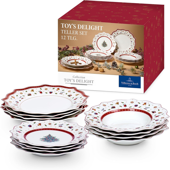 Різдвяний обідній сервіз на 4 персони, 12 предметів Toy's Delight Villeroy & Boch
