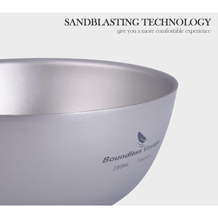Безмежна подорож 250 мл 350 мл Титанова чаша з подвійними стінками Каструля Фруктово-овочева обідня миска для дому Кемпінг на свіжому повітрі Піші походи Пікнік (1 шт. 250 мл)