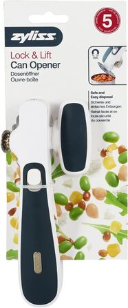 Відкривачка Zyliss Strong Boy 2, ABS, TPE, нержавіюча сталь, нейлон, посилений ПВХ, сірий, 23 x 5 x 4 см, E46145 (консервний нож із замком і підйомом)