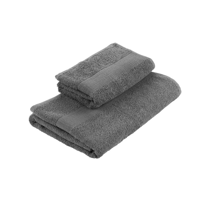 Рушник махровий Ardesto Benefit, 50х90см, 100% бавовна, сірий