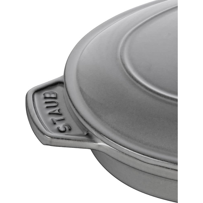 Сковорода-жаровня 23 х 17 см з кришкою овальна Graphite Grey Staub