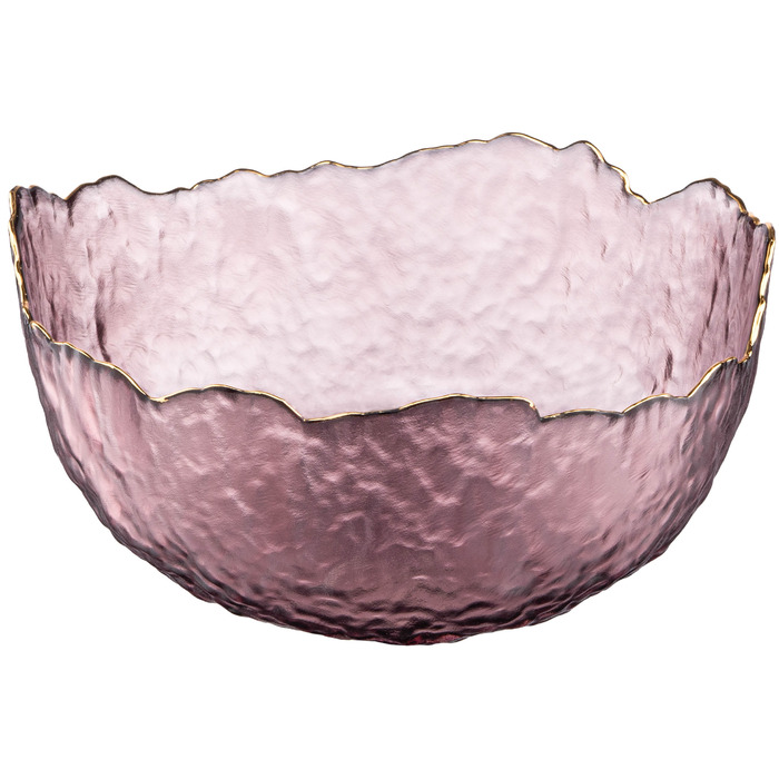 Салатник Ardesto Bell, 19.5см, скло, рожевий