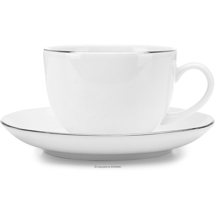 Набор из 6 чашек и 6 блюдец для кофе Konsimo