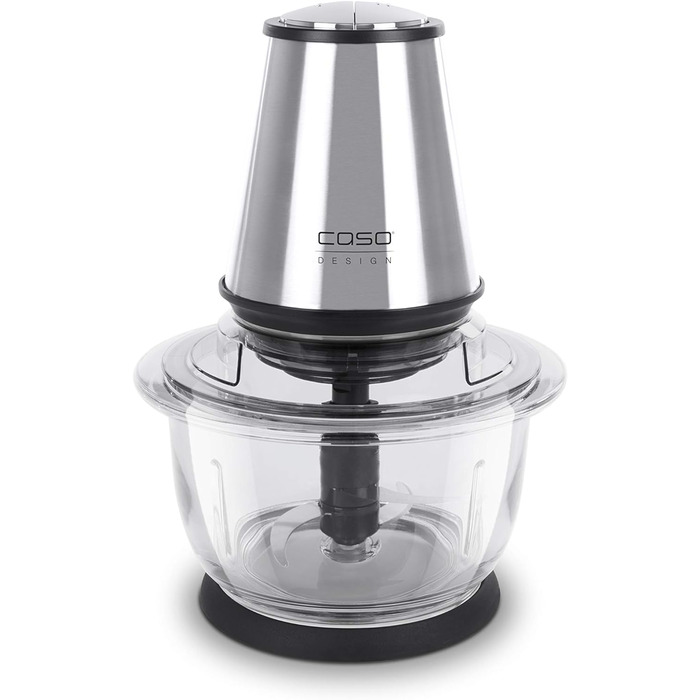 Універсальний подрібнювач, 4 високоякісних ножа з нержавіючої сталі, міцна скляна ємність об'ємом 1,2 літра, ідеально підходить як подрібнювач для фруктів, овочів, риби, м'яса, горіхів, 400