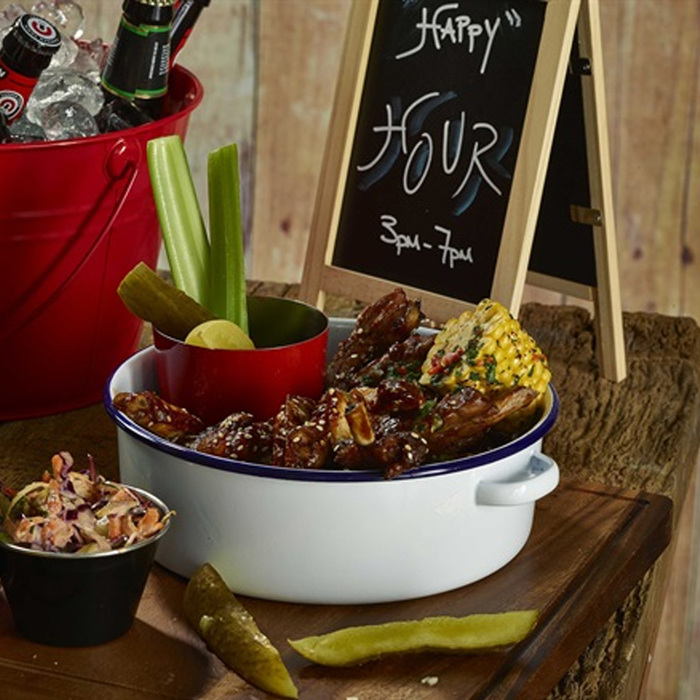 Каструля 20 см біла емальована, GenWare