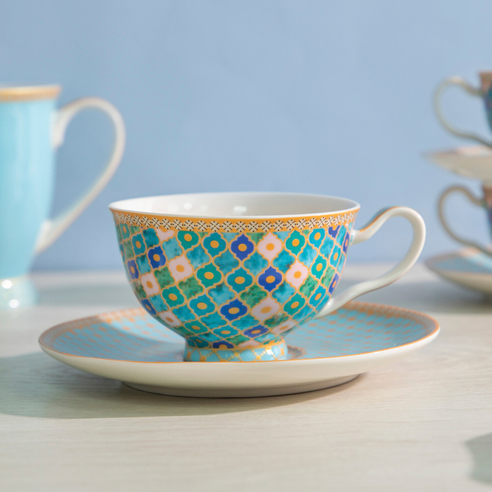 Чашка с блюдцем Maxwell Williams Teas & C's Kasbah Mint, фарфор, 200 мл