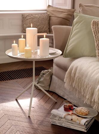 Свічки Bolsius Rustic Pillar - Металік, що згасає - Рожевий та червоний - Упаковка з 4 шт. - Тривалий час горіння 60 годин - Без запаху - Містить натуральний рослинний віск - Без пальмової олії - 13 x 7 см (6 x 6 x 15 см, Червоний)