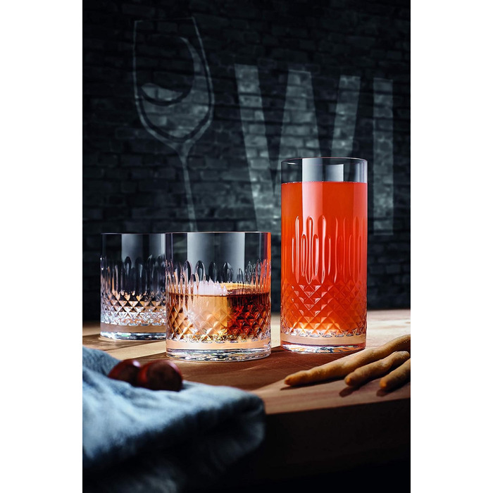 Набір страз з 4 шт. Склянки скляні прозорі (К'янті), 12769/01