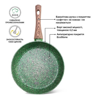 Сковорідка для смаження Fissman MALACHITE 28x5,4 см (4313)