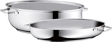 Жаровня 8,5 л з кришкою, дротяною вставкою та термометром для м'яса WMF