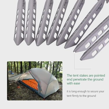 Титанові кілочки для наметів 8 шт. iBasingo