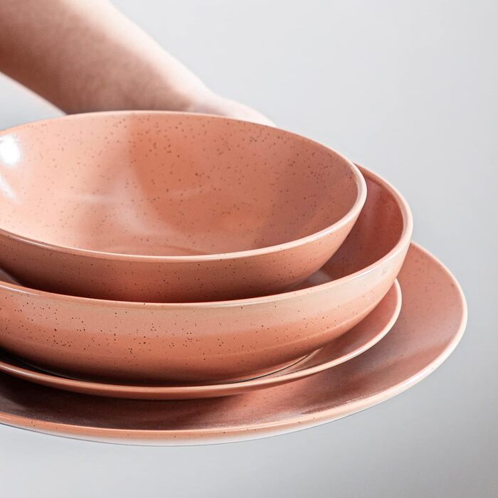 Столовий сервіз з керамограніту, комбінований сервіз vancasso з 32 предметів Карст з фаянсу, набір посуду у вінтажному вигляді для 4-12 осіб (Sabine-tc, посуд для 4 осіб)