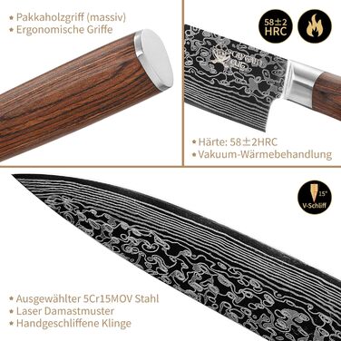 Набор из 5 ножей на магнитной подставке, серебристые Captain Cut