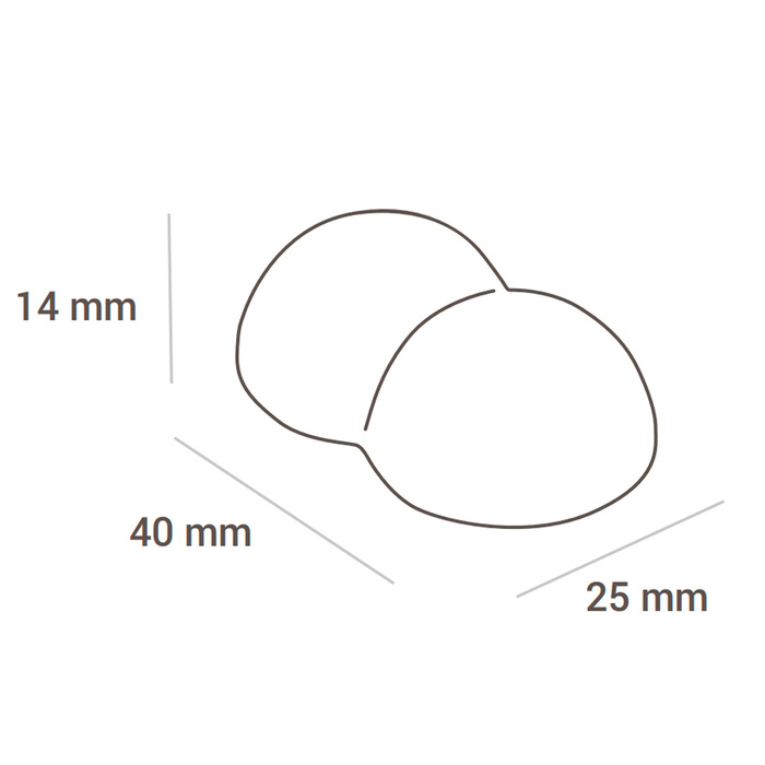 CH010 Форма для шоколаду Bolla-p 40х25 h14 мм (24 шт.)