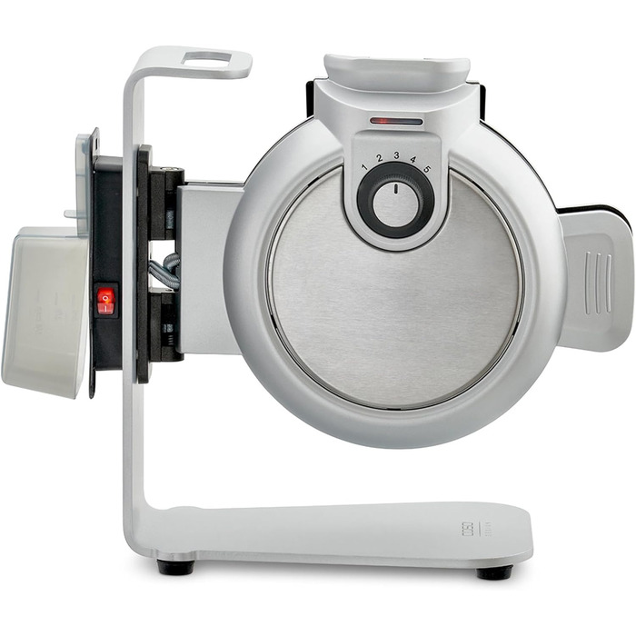 Вертикальна вафельниця для ідеальних бельгійських вафель, 5 рівнів підрум'янювання на вибір, 2-кратне антипригарне покриття, без зайвого тіста, нержавіюча сталь