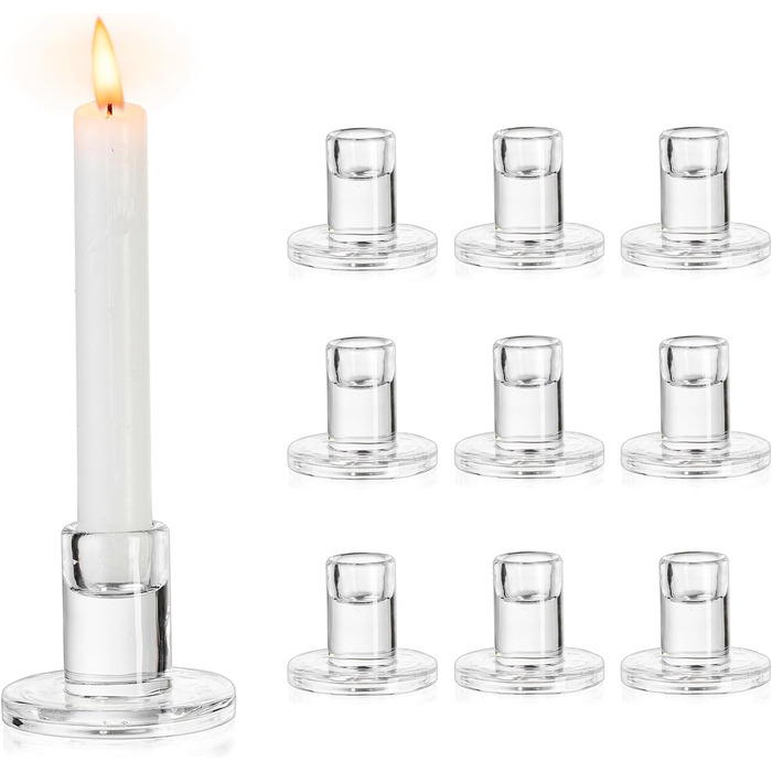 Стеклянные подсвечники 10 шт. прозрачные NUPTIO
