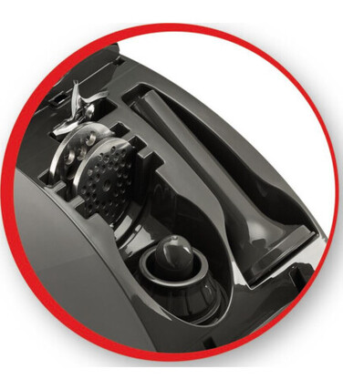 Tefal Мясорубка HV8 Successor, 2200Вт, 4.5кг/мин, 3 решетки, насадка для колбас, кеббе, 4 терки, пластик/металл, черный