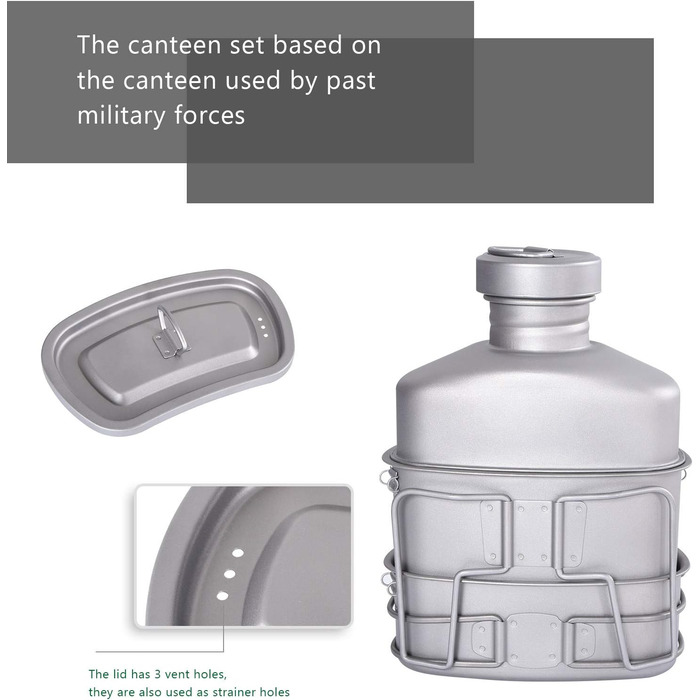 Набір для приготування їжі для виживання з сумкою, титан Boundless Voyage