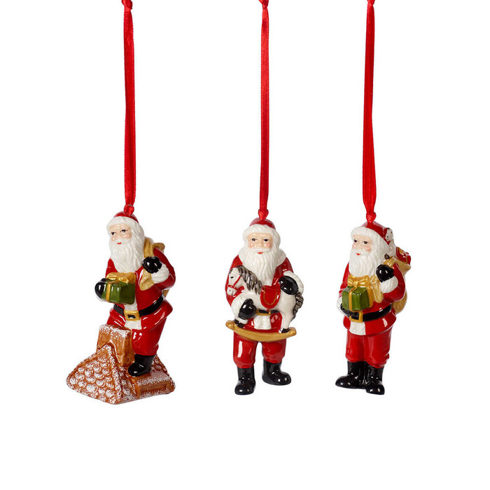 Набір підвісок Санта Клаус 3 предмета, Nostalgic Ornaments Villeroy & Boch