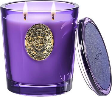 Ароматна свічка M&SENSE Лісова хатина, ароматичні свічки у склянці, натуральна соєва свічка, час горіння 55 годин, подарункові свічки для жінок та чоловіків, подарункова свічка (ягідний насичений, 560 г)