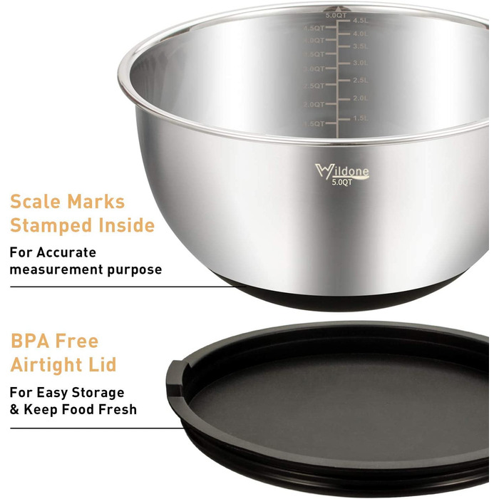 Набор мисок с крышками, 5 предметов Vialex