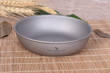 Безграничный Вояж Сверхлегкий Кемпинг Титановая Сковорода Посуда Тарелка С Сумкой Для Переноски Наружная Титановая Посуда и Измерительный Набор Приборов (Ti13136B)