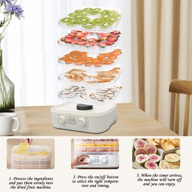 Дегидратор на 5 полок, белый Ranjima