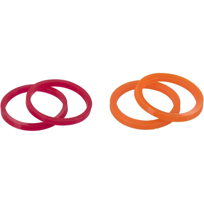 С 4 распорными кольцами, по 1 кольцу 10 мм, 6 мм, 3 мм, 2 мм, со шкалой, нержавеющая сталь/пластик, серебристый/белый/голубой/светло-зеленый/оранжевый/красный, 30452260 (выкатной стержень)