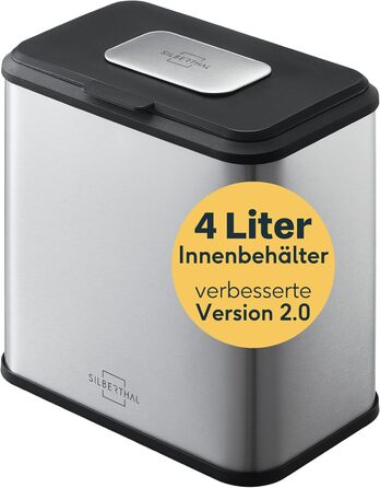 Контейнер для кухонного мусора 4 л с крышкой Silberthal