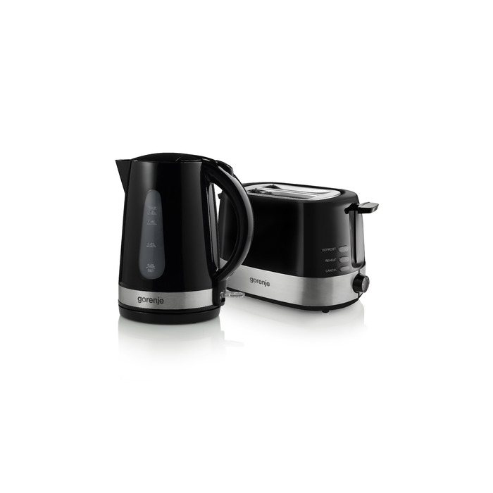 Gorenje Електрочайник, 1,7л, пластик, чорний