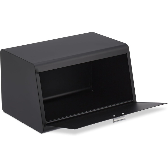 Хлібниця з нержавіючої сталі 34,5 х 23,5 х 20,5 см чорний Relaxdays